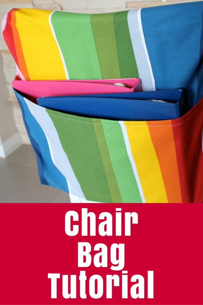 Sew a bag to hang on the back of a chair with this chair bag tutorial - perfect for school or your desk at home.