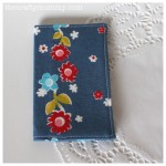 card holder blue floral