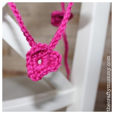 pink crochet heart
