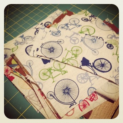 bikes card cases fabric