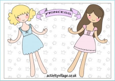 Princess paper dolls printable