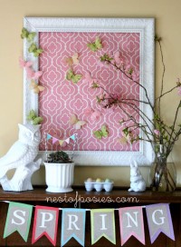 spring mantel nest of posies