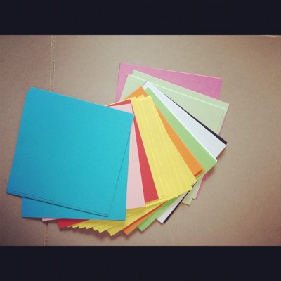 origami paper rainbow