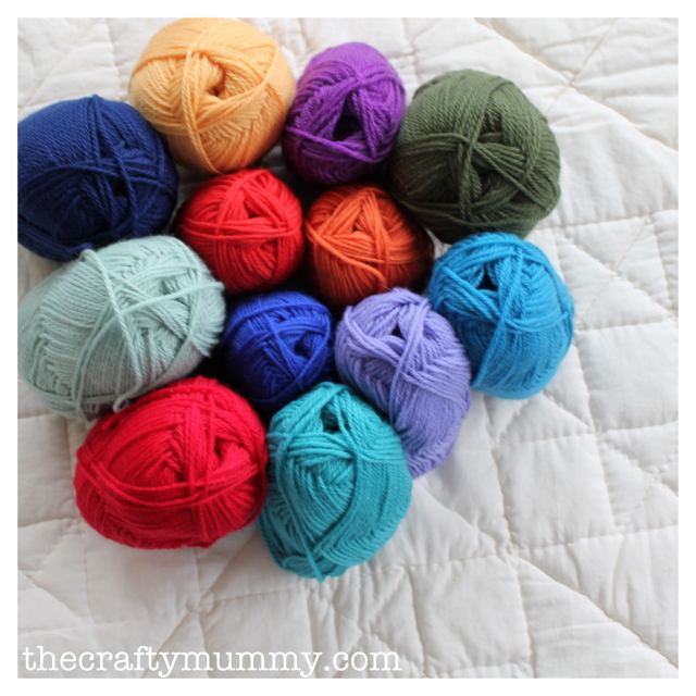 yarn rainbow crochet blanket