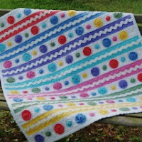 rainbow white quilt