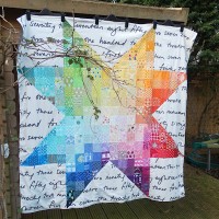rainbow star quilt