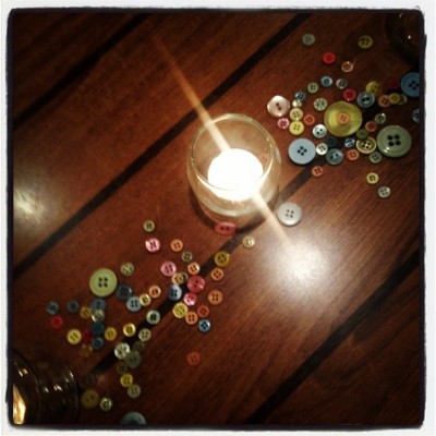 buttons candles table