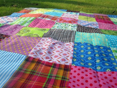 patchwork picnic blanket tutorial