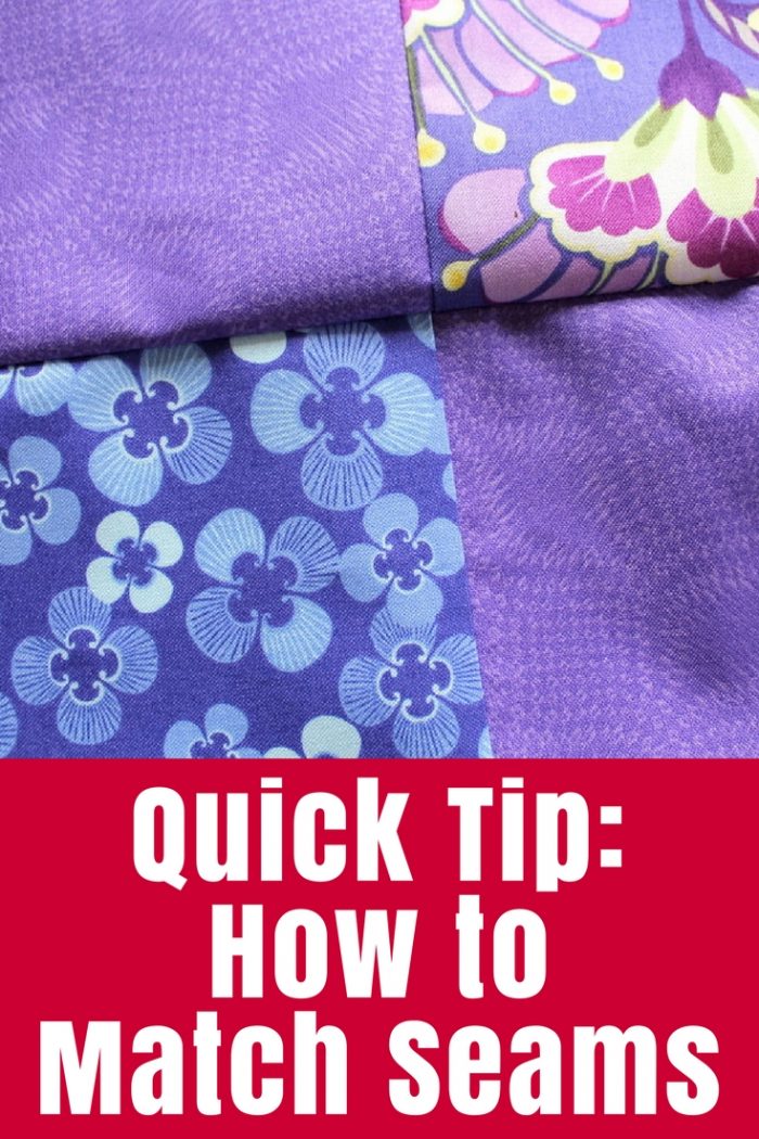 Match the patchwork seams in your work perfectly every time with this quilting tip - so simple you'll wonder why you didn't think of it yourself!