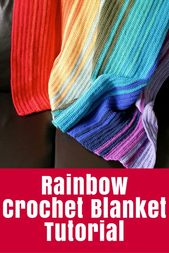 Crochet a rainbow blanket with this easy step-by-step tutorial including tips.
