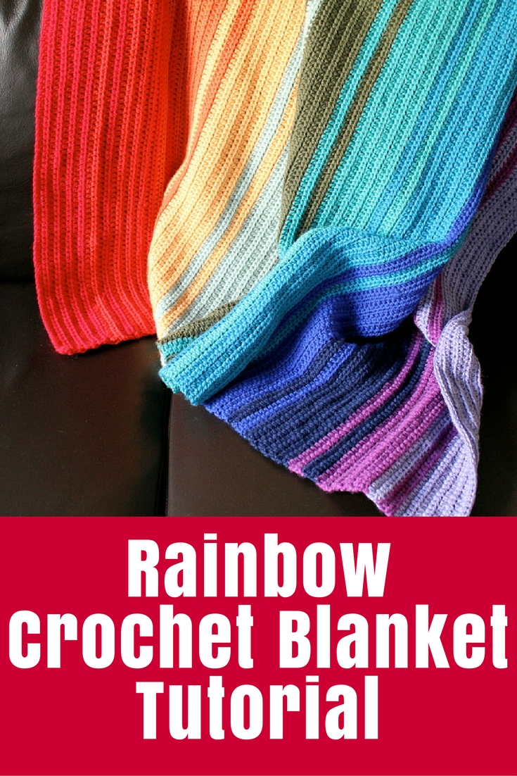 Crochet Rainbow Blanket Tutorial • The Crafty Mummy
