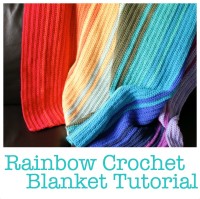 Rainbow Crochet Blanket Tutorial