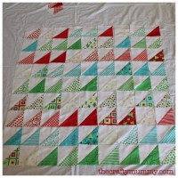 Christmas triangles quilt