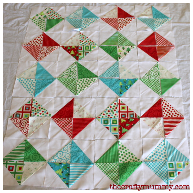 Christmas triangles quilt