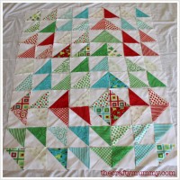 Christmas triangles quilt