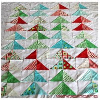 Christmas triangles quilt