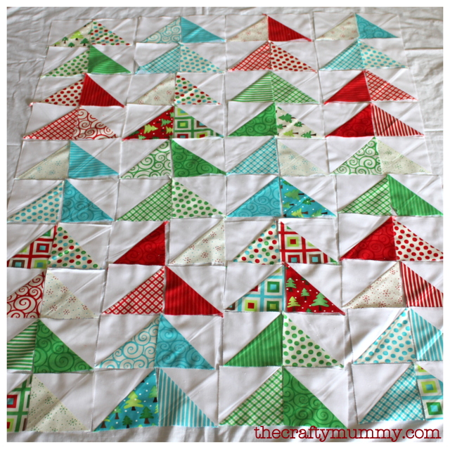 Christmas triangles quilt