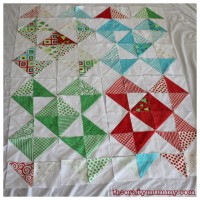 Christmas triangles quilt