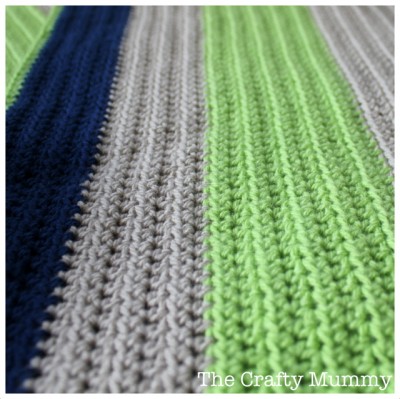 stripe crochet blanket
