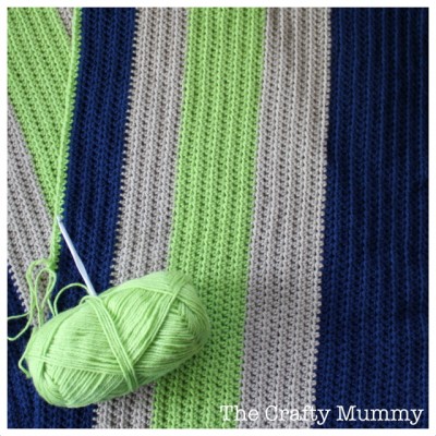 stripe crochet blanket