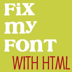 blog post font with HTML