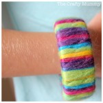 rainbow yarn wrapped bangle