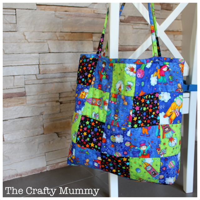 patchwork charm square library bag
