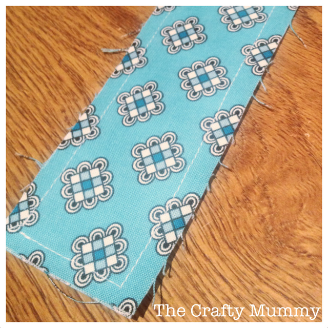 fabric scrap bookmark