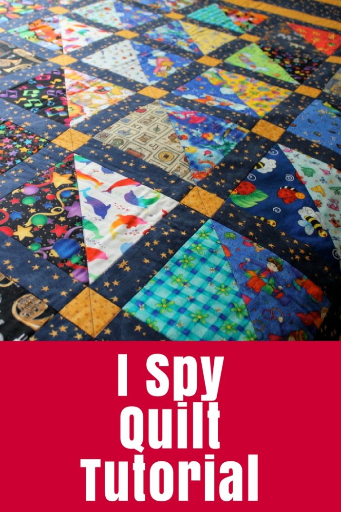 Learn to make an I Spy Quilt - great for kids as it has a mixture of novelty prints so children can find things in the pictures