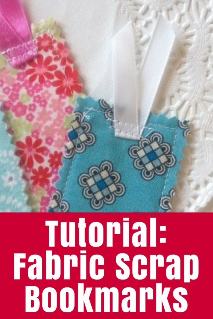 Do you have lots of fabric scraps? See how I combined a bunch of fabric strips and leftover interfacing to create Fabric Scrap Bookmarks. (click through for tutorial)