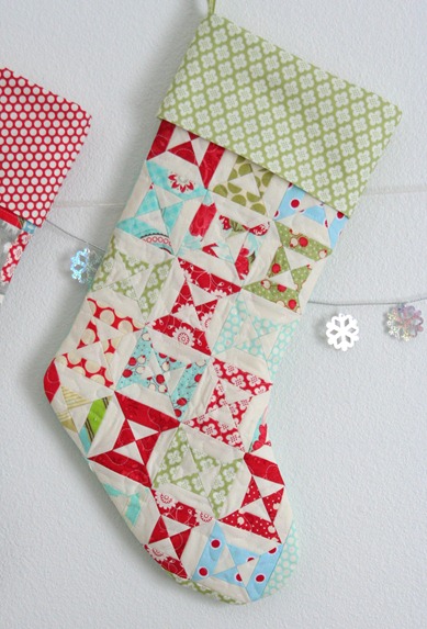 sew a patchwork stocking