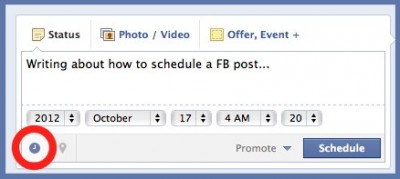 how to schedule a post to facebook page