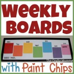 weekly boards with paint chips