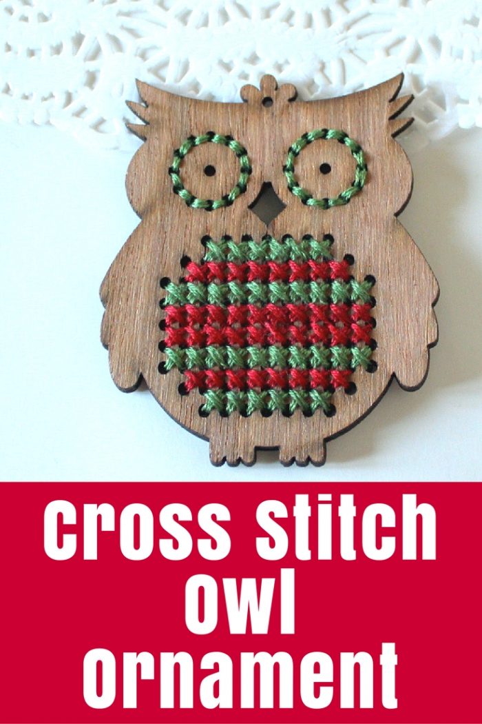 This cute cross stitch owl ornament will hang on our Christmas tree this year. See how I made it and find a link to buy your supplies.