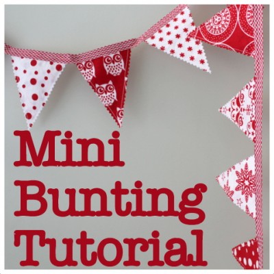 Mini Bunting Tutorial: http://thecraftymummy.com/2012/11/mini-bunting-tutorial/