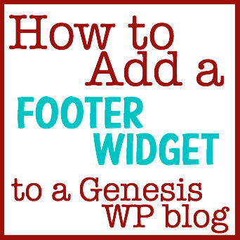 how to add a footer widget to Genesis WP blog