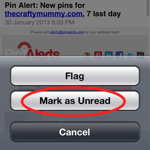 how to mark email as unread