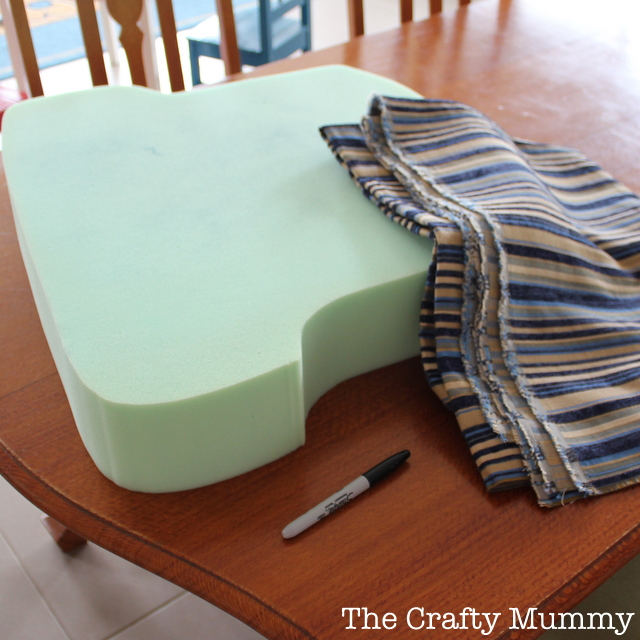 How To Cover A Chair Cushion The Crafty Mummy - How To Make A Cover For Foam Seat Pad