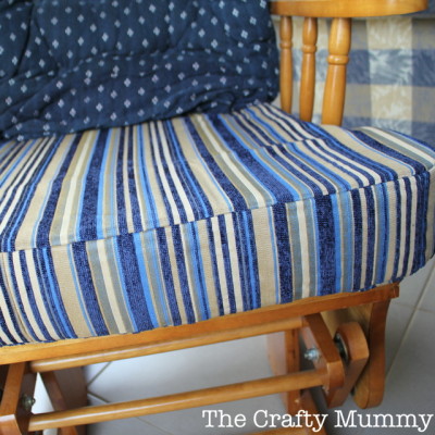 How to Cover a Chair Cushion: http://thecraftymummy.com/2013/02/how-to-cover-a-chair-cushion/
