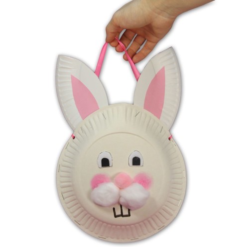 bunny basket from paper plates