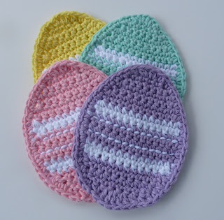 crochet easter egg coaster