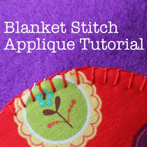tutorial blanket stitch applique