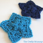 crochet stars turquoise navy