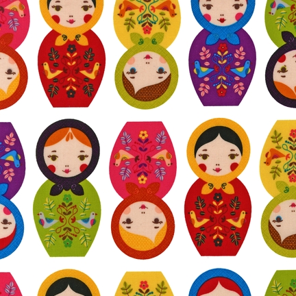 russian doll fabric wrapped in fabric