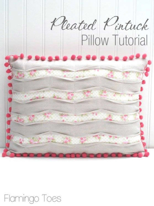Pleated Pintuck Pillow Tutorial
