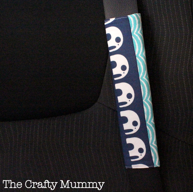 patchwork reversible seat belt cover
