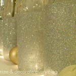 glitter covered bottles