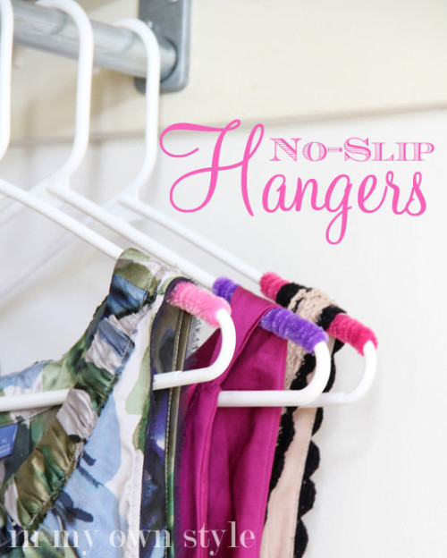 DIY no slip coat hangers