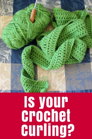 Is your crochet blanket curling around itself as you start the first few rows? Mine too!