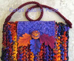 crochet fabric purse